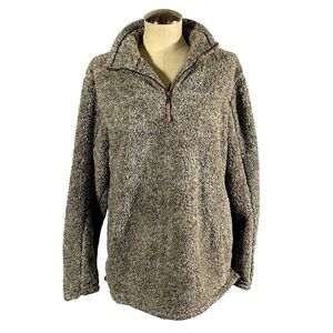 Alpine Sherpa Pullover Quarter Zip Cozy Teddy Jacket Mens Size M